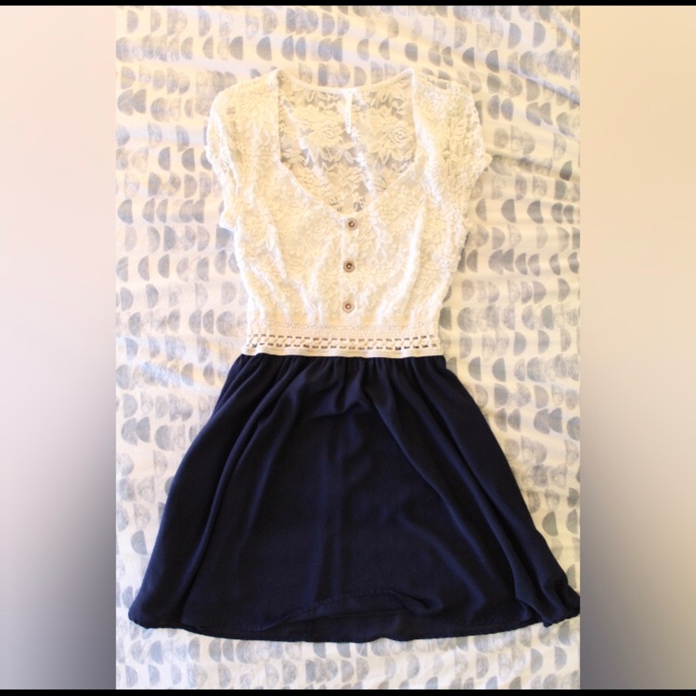 White and Navy dress